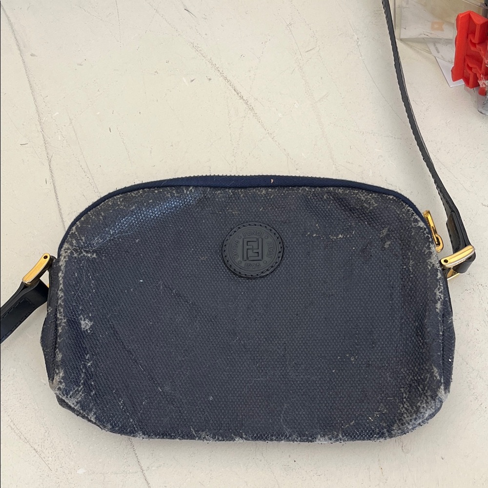 Fendi Navy 70s 80s Crossbody Bag
